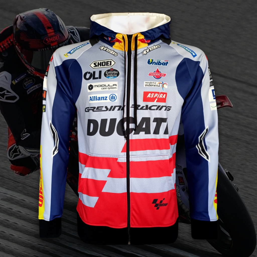 เสื้อแจ็คเก็ตโมโตจีพี Jacket-MotoGP เสื้อทีม เกรซซินี่ เรสซิ่ง #MG0141 รุ่น มาร์ค มาเกซ#93 ไซส์ S-2XL