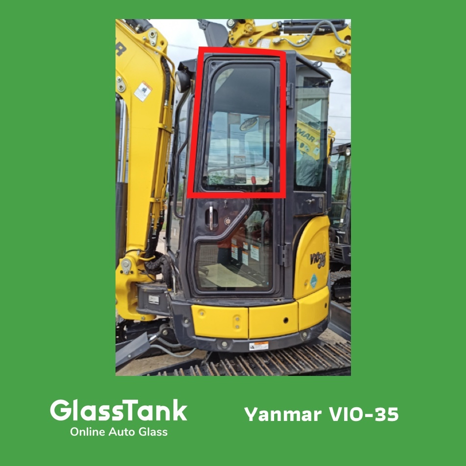 กระจกประตู ยันม่าร์ Yanmar VIO-35 กระจกแม็คโคร รถขุด