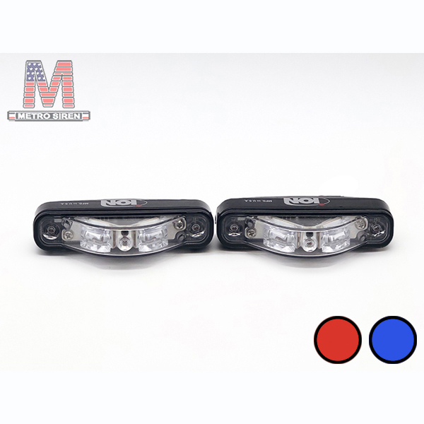 Whelen ION V1 สีแดงข้าง น้ำเงินข้าง ไซเรน (มือสอง - คู่)