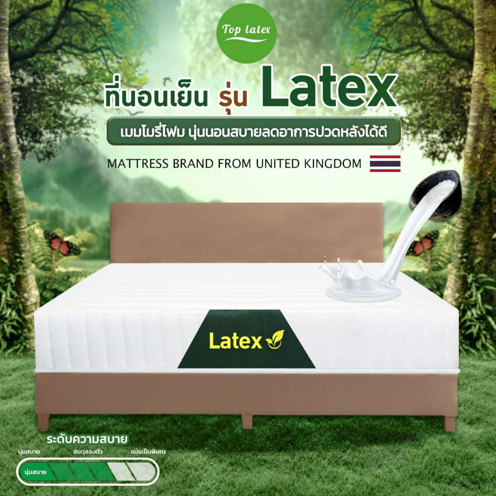 Ucomfort ที่นอนอัดสูญญากาศ รุ่น LaTex ยางพาราอัด  ( 3.5 แถมหมอน 1 ใบ ) ( 5,6 ฟุต แถมหมอน 2 ใบ )