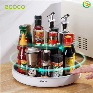 [พร้อมส่ง]Ecoco 360° ถาดพลาสติก ขนาดใหญ่ หมุนได้ ถาดใส่เครื่องปรุง ถาดใส่เครื่องสำอาง E2021/E2022