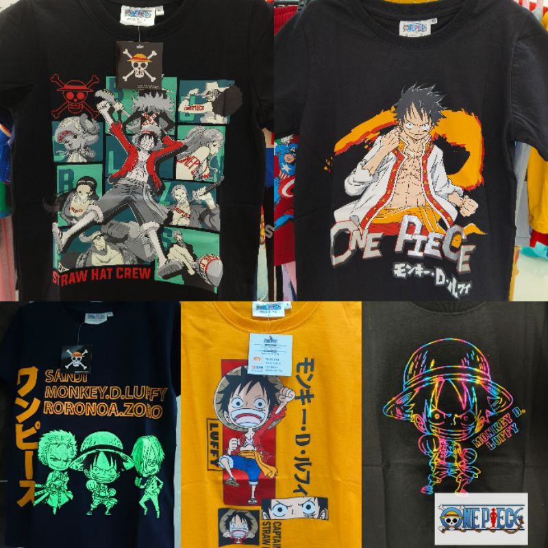 เสื้อยืดเด็ก เสื้อเชิ้ต Onepiece วันพีซ ผ้าคอตตอนเนื้อดี สินค้าลิขสิทธิ์แท้  B02