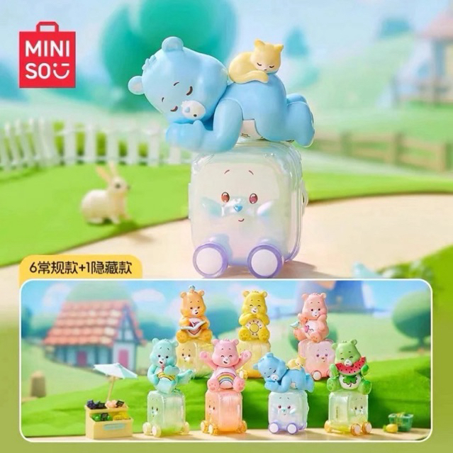 🩵(พร้อมส่ง)🩵MINISO Care Bears Happy Tours model figures [ กล่องสุ่ม ]