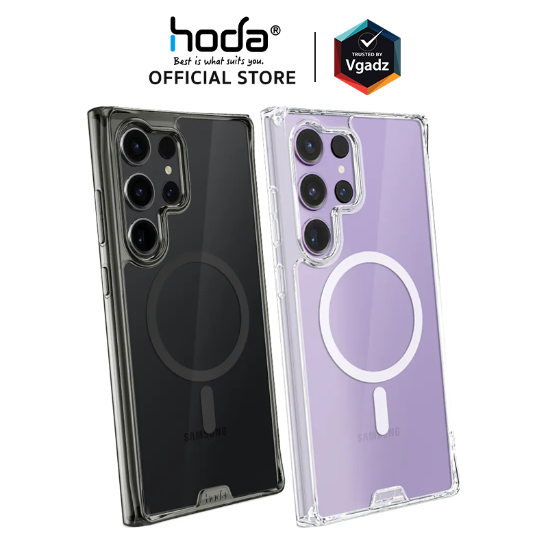 Hoda เคสสำหรับ Galaxy S24 Ultra รุ่น Crystal Pro Magnetic Glass Case Military Standard