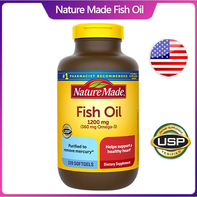 (Exp.05/2026)Nature Made Fish Oil 1200 mg 220 Softgels