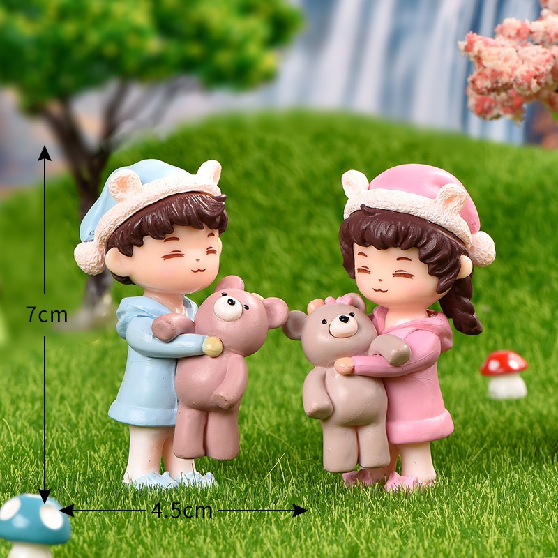 โมเดล - ตุ๊กตาคู่รัก สำหรับตกแต้งบ้าน สวนถาด แขวนหน้ารถ อุปกรณ์ตกแต่ง อื่นๆ - รูปที่ 2