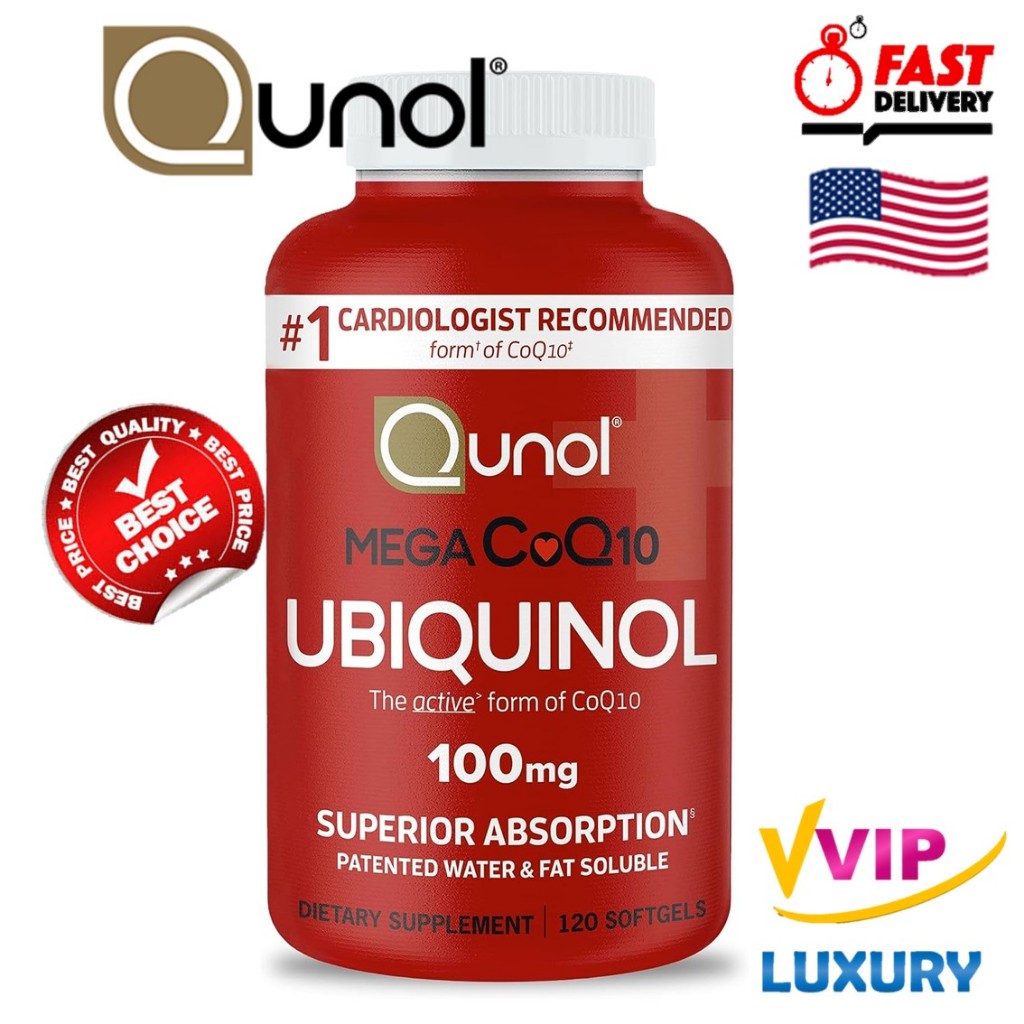 exp06/2028 Qunol Mega CoQ10 Ubiquinol 100 mg 120 Softgels