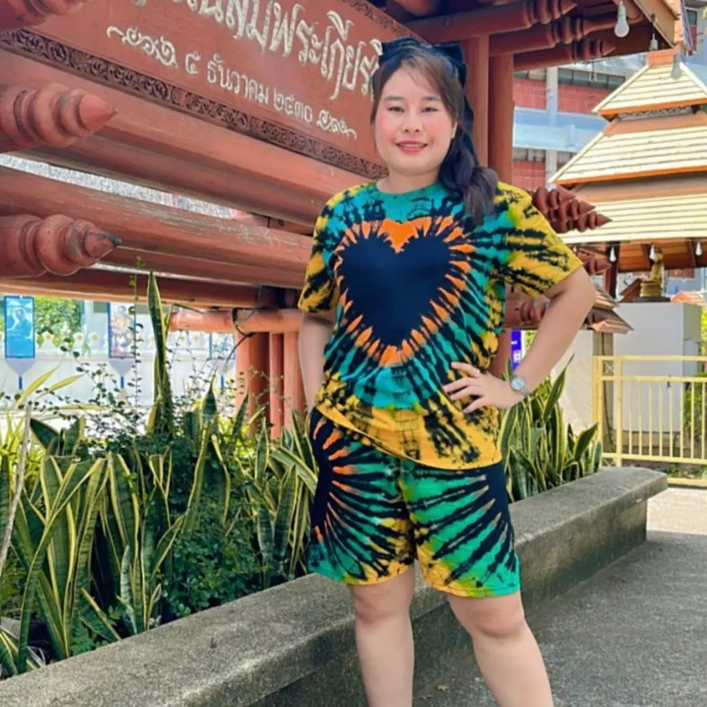 ชุดเซทผ้ายืดขาสั้น ลายมัดย้อม thumbnail 8