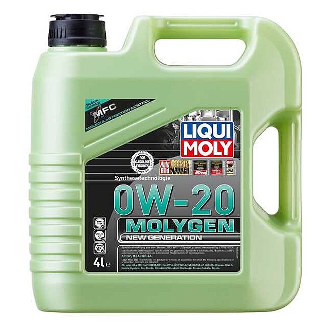 Liqui Moly MolyGen 0w-20 1 ลิตร 4 ลิตร ไม่แถมกรองน้ำมัน เบนซิน น้ำมันเครื่องสังเคราะห์แท้ Additive ต้านแรงเสียดทานพิเศษ