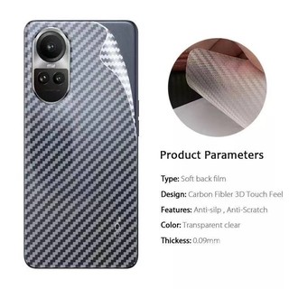 ฟิล์มหลัง Kevlar เคฟล่า For OPPO A18 A79 Reno10 Reno10Pro Reno11 Reno11Pro 5G Carbon fiber