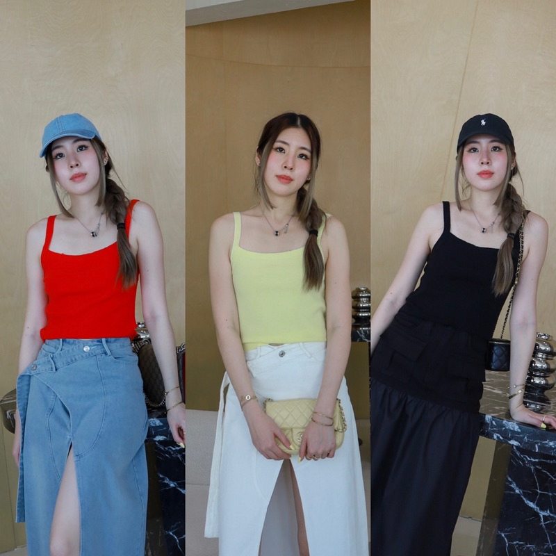 สายเดี่ยวไหมพรม นิ่ม basicselected