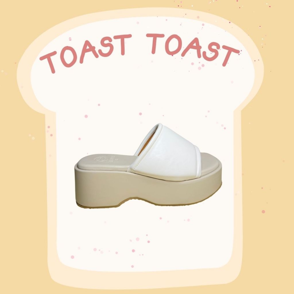 TOAST size 36-45 รองเท้าส้นตึก พื้นนุ่ม ทูโทน ใส่สบาย นุ่มนิ่ม