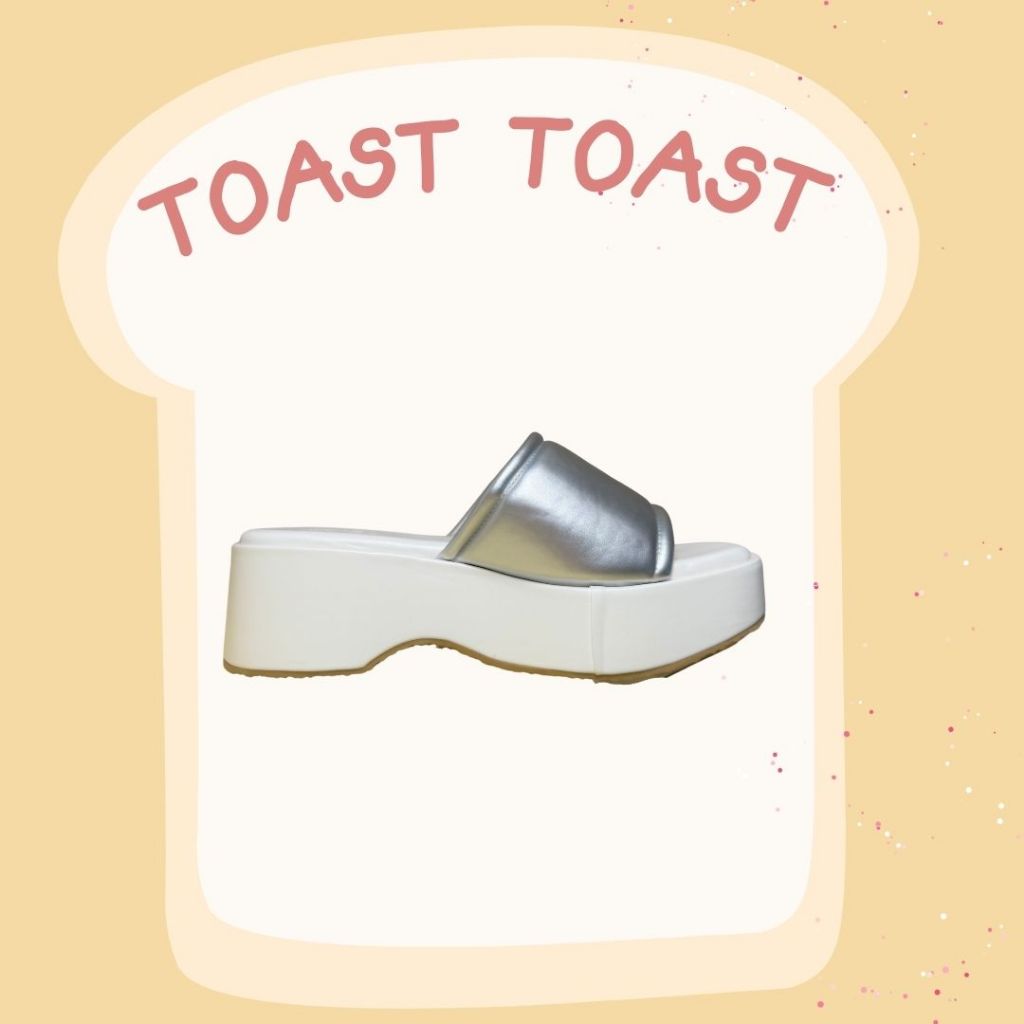 TOAST size 36-45 รองเท้าส้นตึก พื้นนุ่ม ทูโทน ใส่สบาย นุ่มนิ่ม