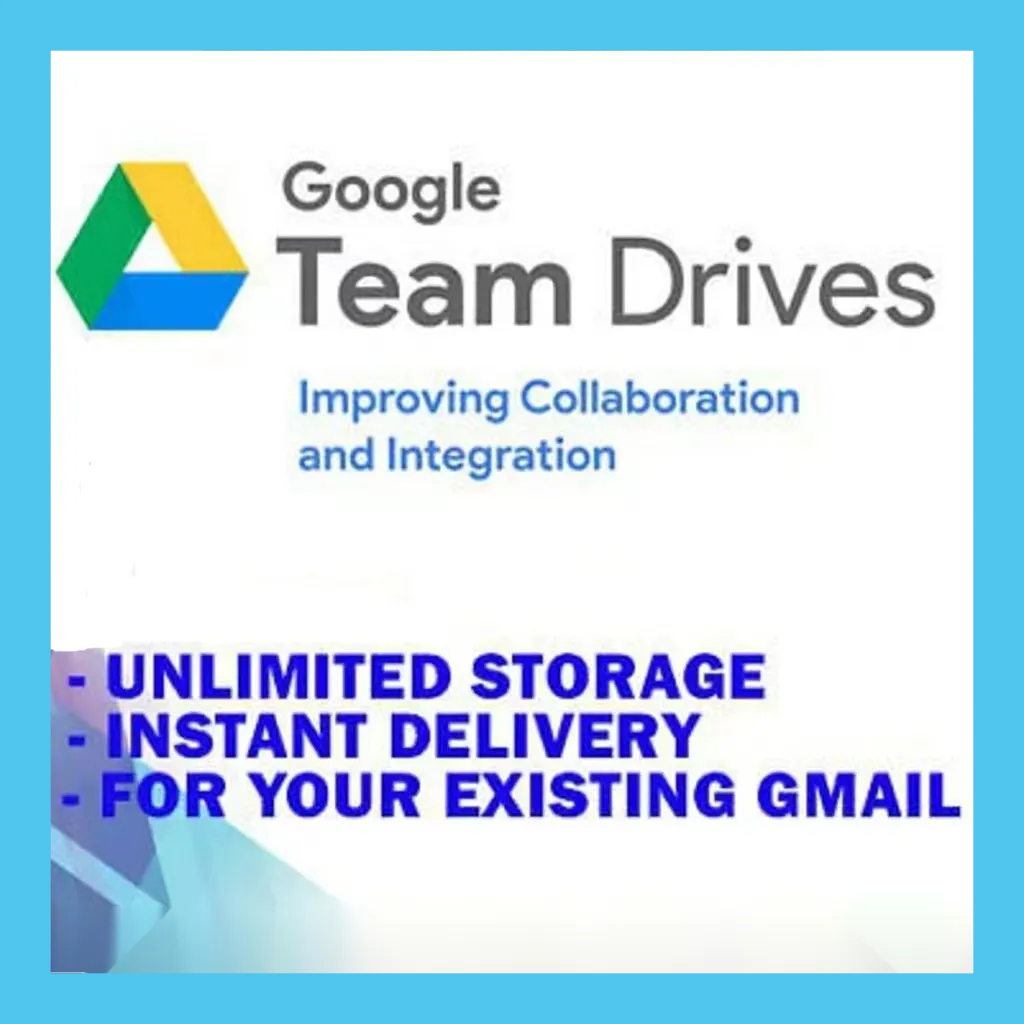 Google Team Drive Unlimited Storage (Unlimited Storage, Use Existing Gmail)1 Month USE ONLY
