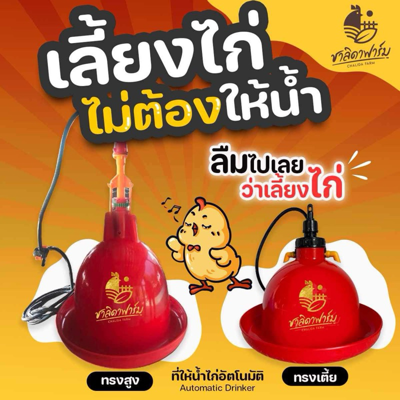 ถังน้ำไก่อัตโนมัติ/ ที่ให้น้ำไก่อัตโนมัติ/ กระปุกน้ำไก่อัตโนมัติ Automatic Drinker ออกใบกำกับภาษีได้