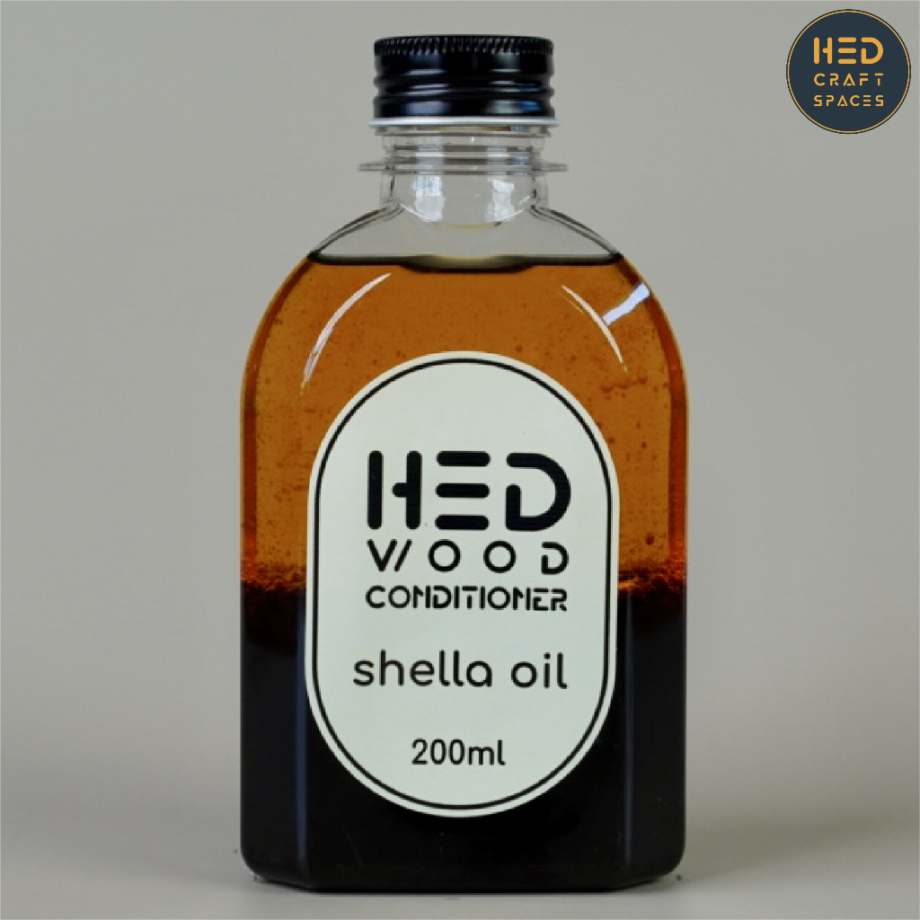 Hed shella oil S 200ml | เฮ็ด เชลล่า ออยล์ S 200 มล. น้ำมันเคลือบเงาไม้สูตรพิเศษ ผสมเชลแลค