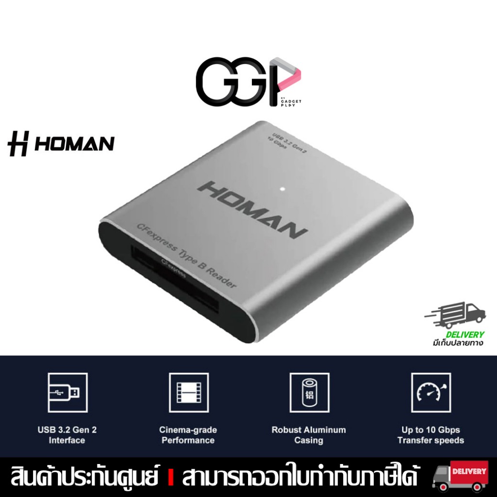 [กรุงเทพฯส่งด่วน] Homan CFexpress Reader Type B เครื่องอ่านการ์ด ประกันศูนย์