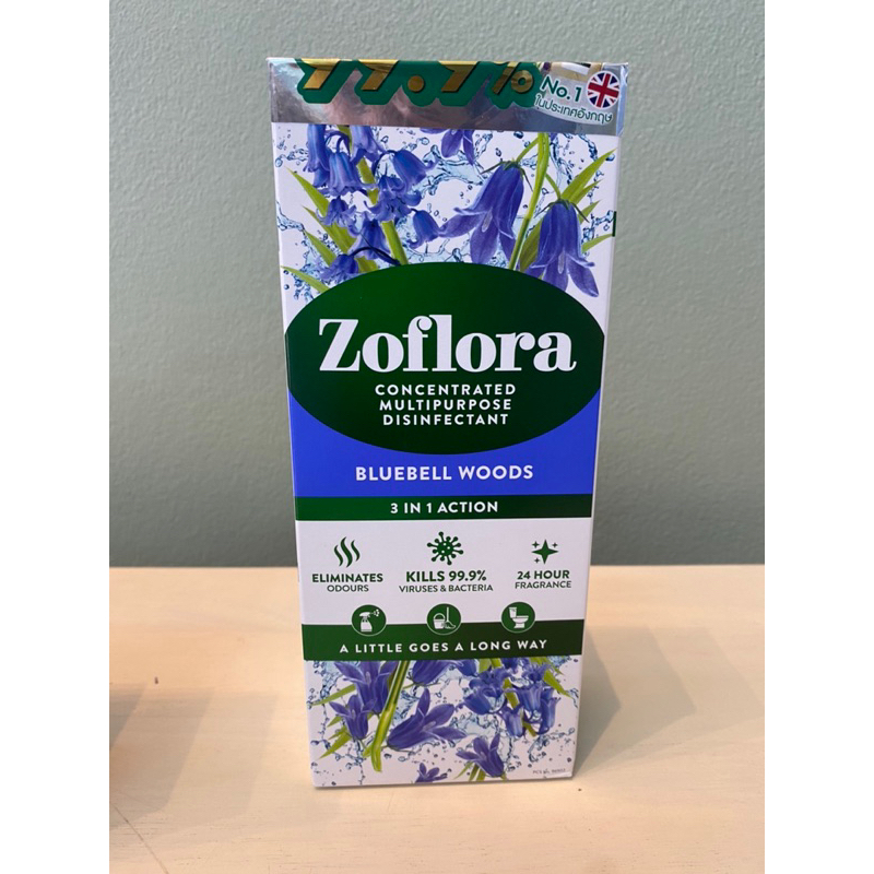 Zoflora น้ำยาฆ่าเชื้อ ทำความสะอาดสูตรเข้มข้น กลิ่น Bluebell woods 500 มล. ให้กลิ่นหอมเป็นเอกลักษณ์