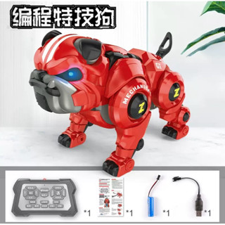 🦊หมาบังคับ มีเสียงมีแสงหุ่นยนต์หมาใส่ถ่าน Dog Hitech หมาบังค…