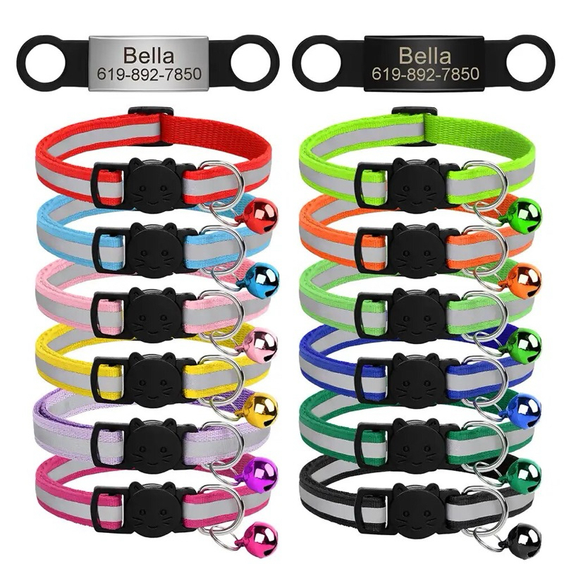 ป้ายชื่อแมว ❤️‍🔥แถมปลอกคอนิรภัยสะท้อนแสงพร้อมกระดิ่ง❤️‍🔥 สลักฟรี ป้ายชื่อถอดสวมได้👍🏻👍🏻 - รูปที่ 4