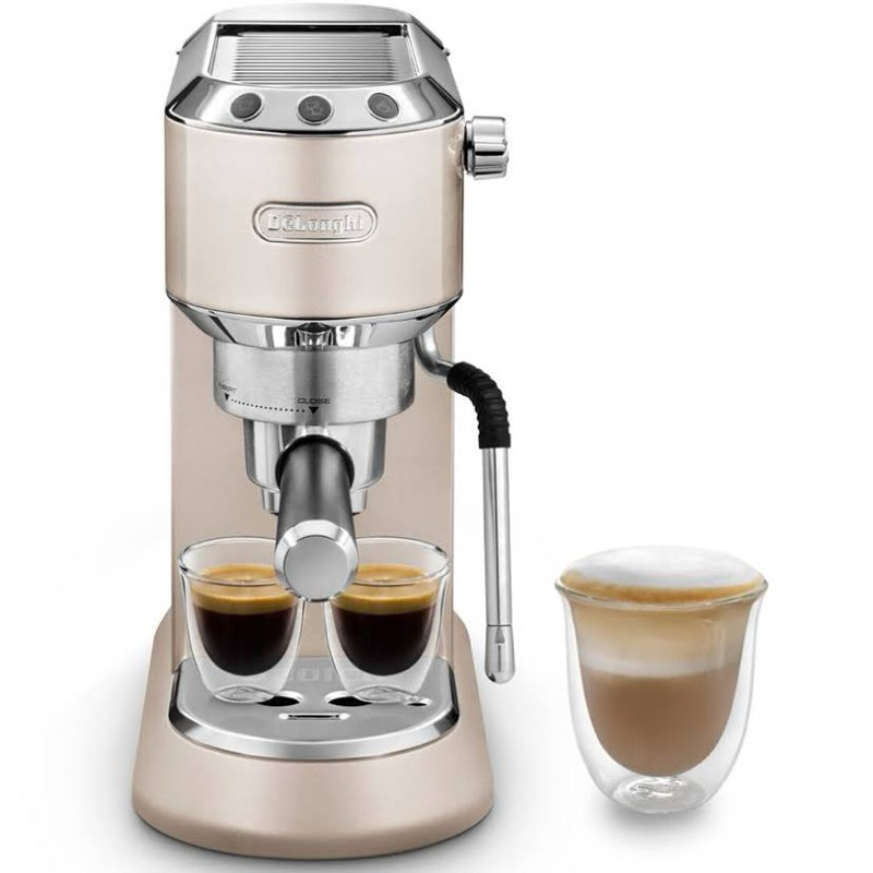 DELONGHI เครื่องชงกาแฟสด DEDICA Metallics พร้อมอุปกรณ์ รุ่น EC885.BG(สีเบจ) [ สินค้าพรีออเดอร์ 7 วัน