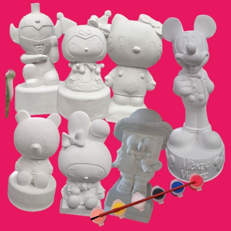 กระปุกออมสิน 10-12  นิ้ว (ออมสิน 1 ชิ้น +สี +พู่กัน 1 ชุด)สินค้าเสียหายแจ้งทางแชทค่ะ