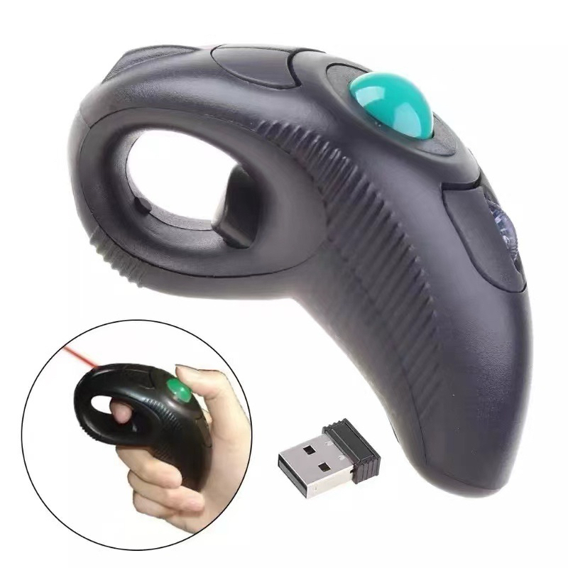 เมาส์แทร็คบอลเลเซอร์ไร้สายใหม่2.4G เมาส์มือถือแบบมีสายเมาส์มือถือแบบมีสายขนาดพกพาความละเอียด1200DPI สำหรับแล็ปท็อป