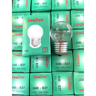 หลอดไส้ หลอดไฟ หลอดปิงปองใส G40 220V-240V 40W ขั้วE27
