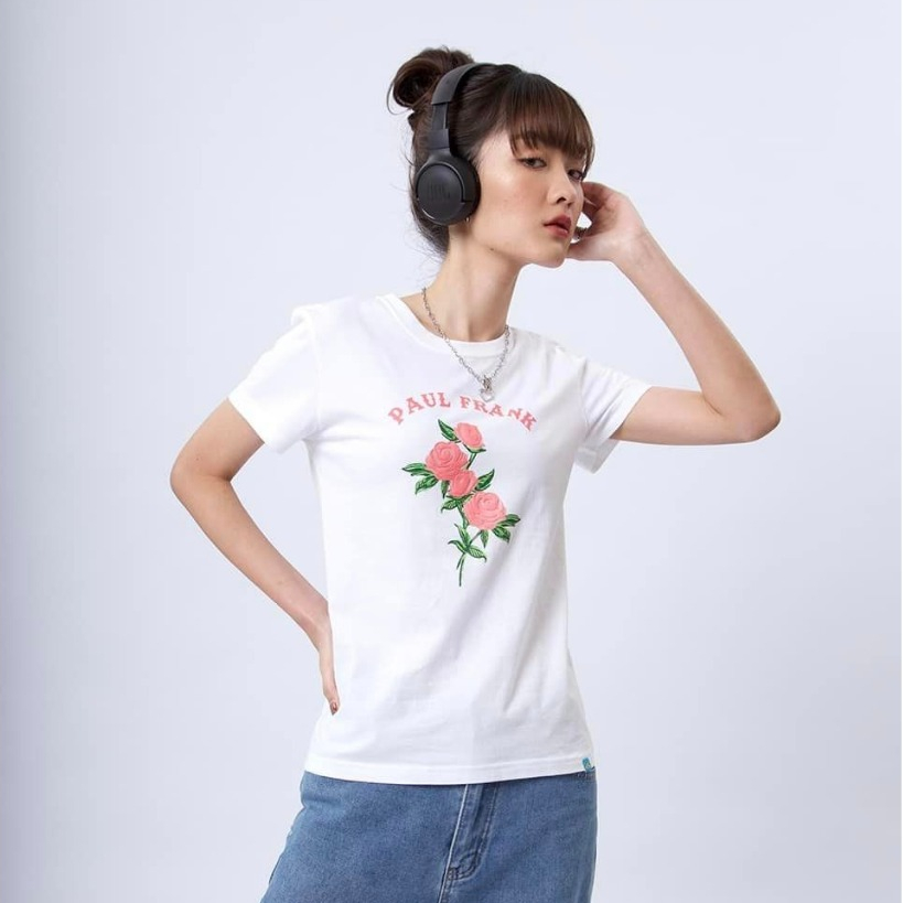 Paul Frank เสื้อยืดผู้หญิง WOMENS GLAMOUR SWEET FLORAL TEES
