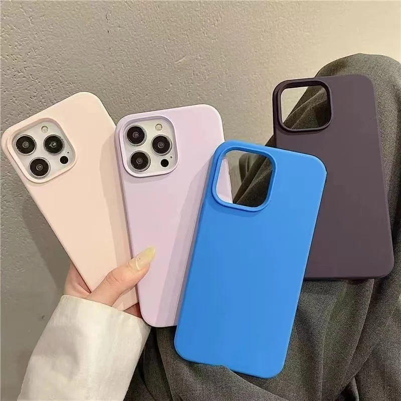 BK Caseสีพื้น กำมะหยี่โลโก้ สำหรับรุ่น 14pro max 15pro max 12 13 14 15 xs xr xsmax 7/8/se2 7plus 11 12pro max 13pro max