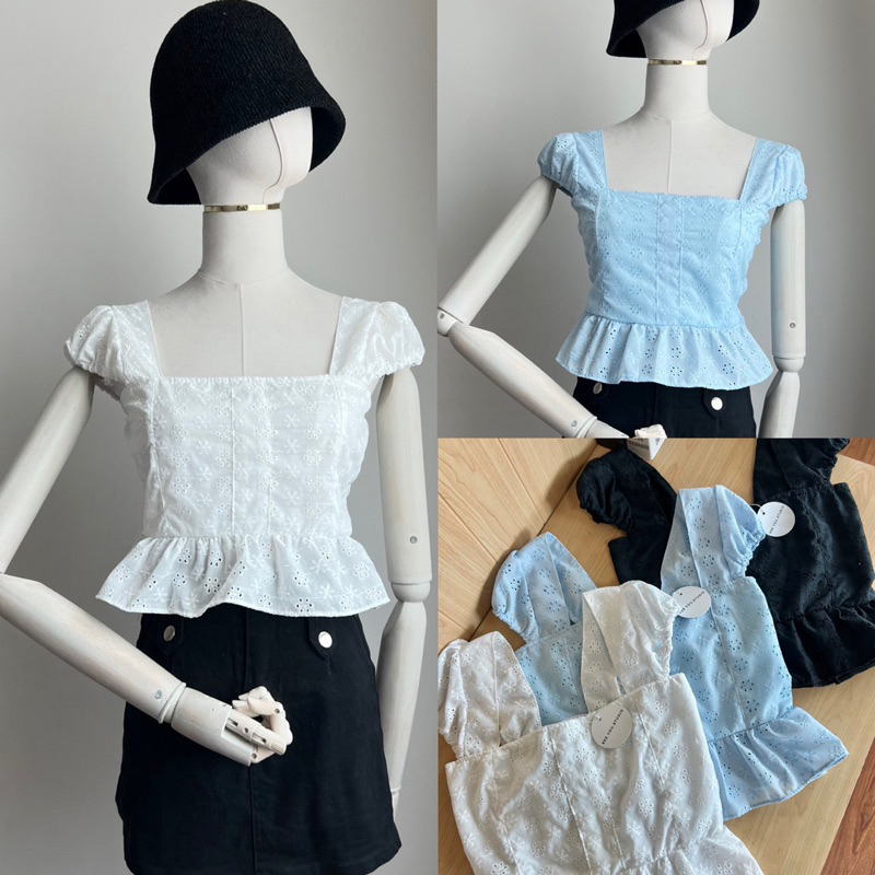 Seeyou studio งานผ้าฉลุ ซับในสีตามตัวเสื้อไม่บางแน่นอน 💖✨