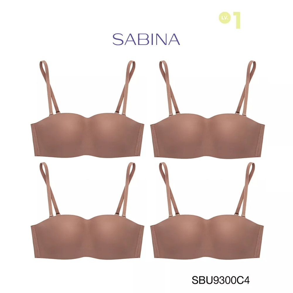 SABINA เสื้อชั้นใน (Set 4 ชิ้น) Invisible Wire (ไม่มีโครง) Seamless Fit รุ่น Pretty Perfect รหัส SBU