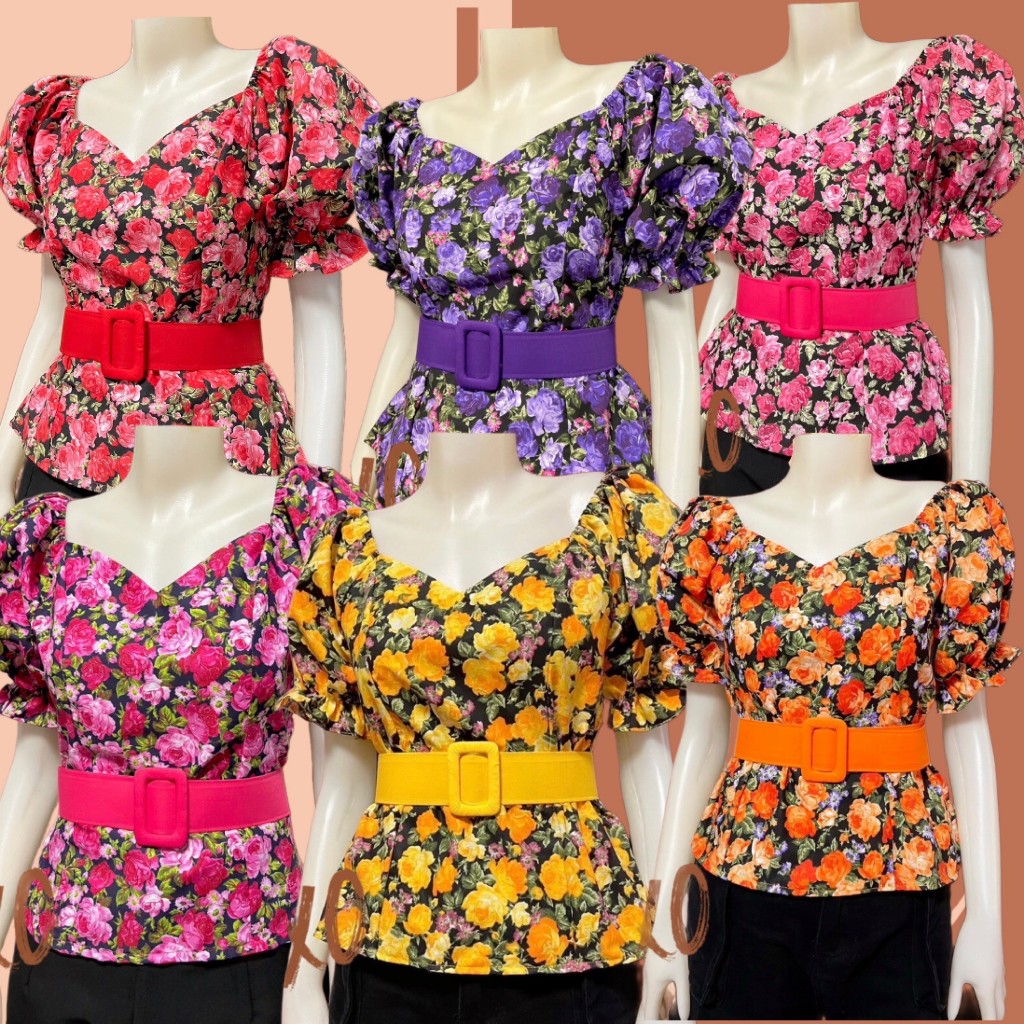 เสื้อทองกวาว รุ่นพื้นดำ เสื้อลายดอก freesize