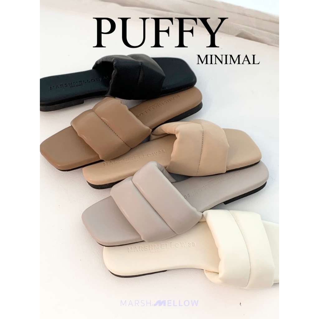Puffy ปรับคุณภาพใหม่ สี Minimal รองเท้าแตะผู้หญิง BIG SIZE