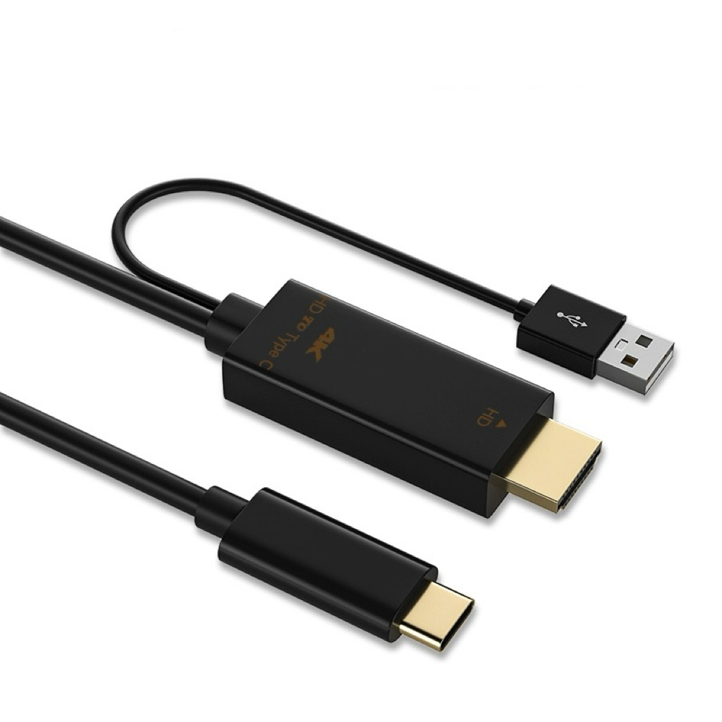 HDMI/M+USB 2.0/M TO type C USB-C/M Cable 4K 60Hz 1.8M Support 3840*2160P