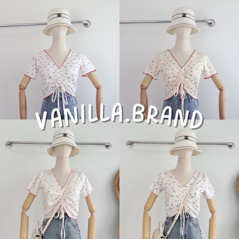 เสื้อครอปรูดหน้า ผ้ายืดได้เยอะ -kn / VB0077