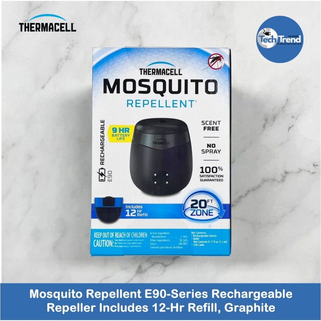 (Thermacell) Mosquito Repellent E-Series Rechargeable Repeller Includes 12-Hr Refill เครื่องไล่ยุง แบบชาร์จไฟได้
