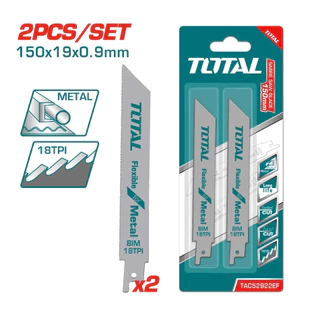 TOTAL ชุดใบเลื่อยชักตัดเหล็ก 150x19x0.9 มิล รุ่น TAC52922EF / ใบเลื่อยชักตัดไม้ รุ่น TAC52644D