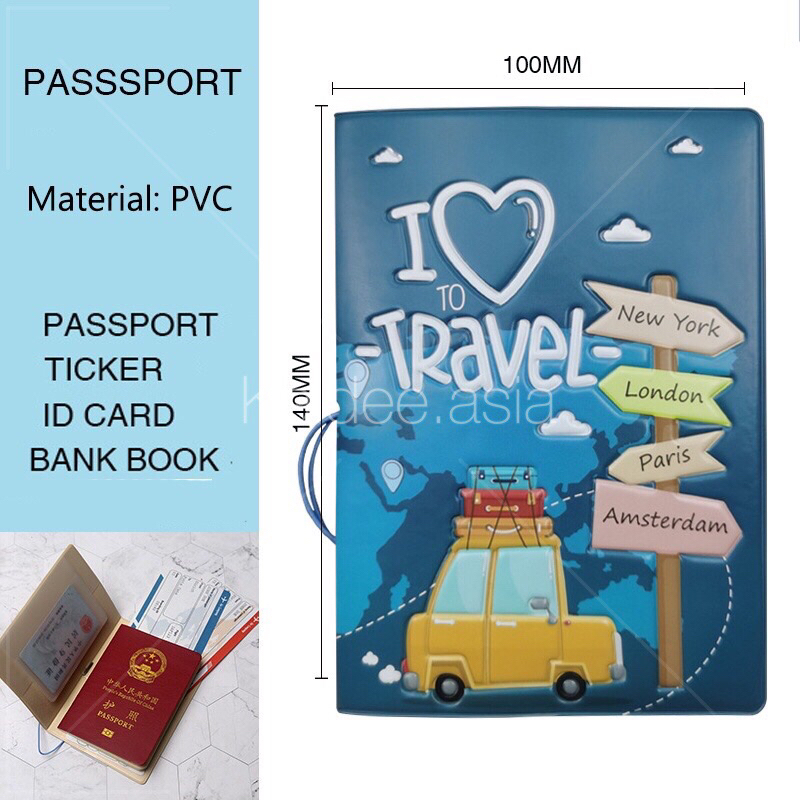 ✅ ขายดี Passport ปกพาสปอร์ต ซองใส่หนังสือเดินทาง บัตรประจําตัว บัตรเครดิต บัตรโดยสาร ลายน่ารัก