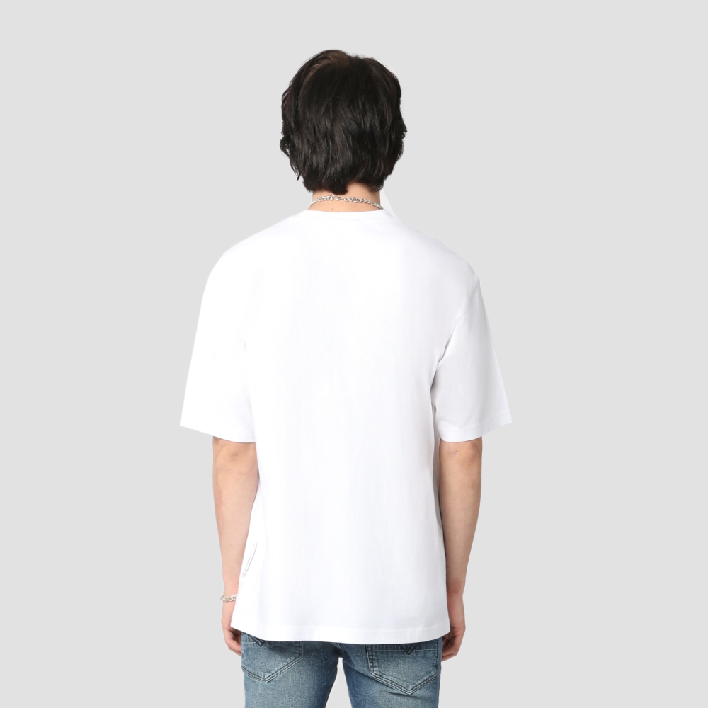 DAVIE JONES เสื้อยืด Logo Oversized Fit T-Shirt LG0074 สีแดง ขาว ดำ