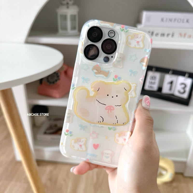( มีi15 ) เคส Puppy+Griptok ขอบนิ่มมีลาย