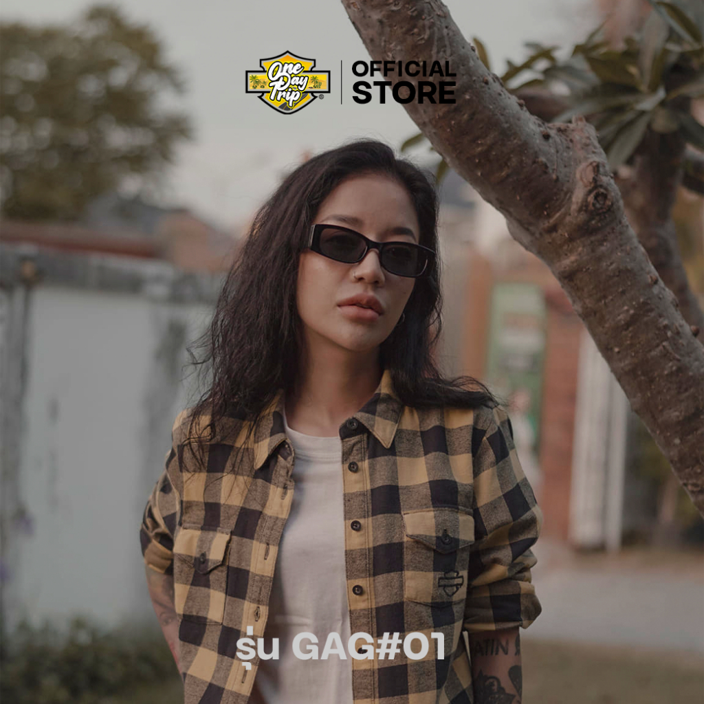 แว่นตากันแดด รุ่น GAG#01  Unisex กรอบสำดำ