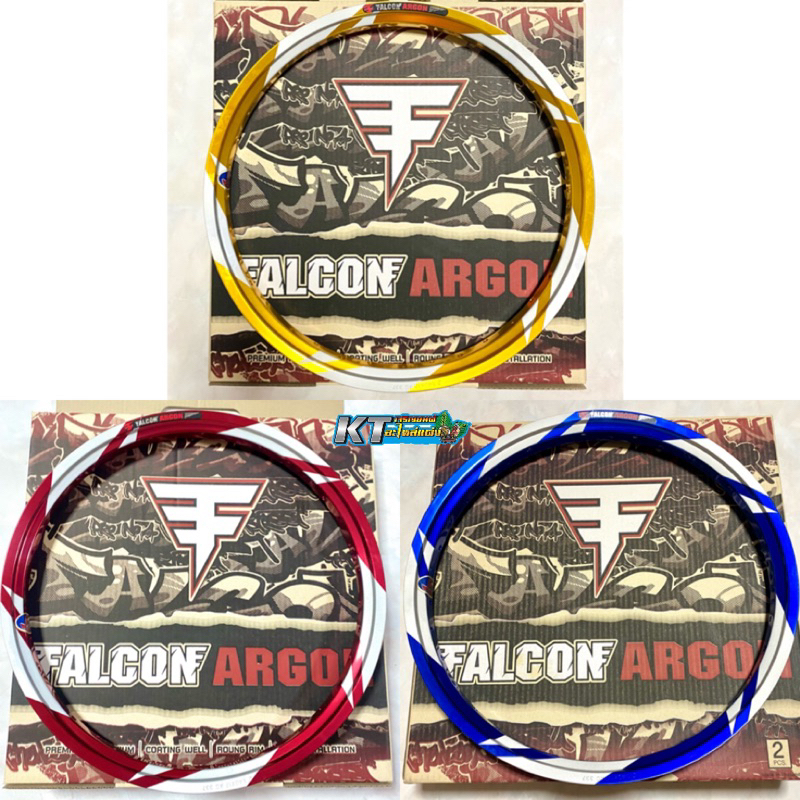 ล้อ FALCONE ARGON  ลายสายฟ้า ทรงเอ ขนาด1.4 ขอบ17 (ราคาต่อคู่)