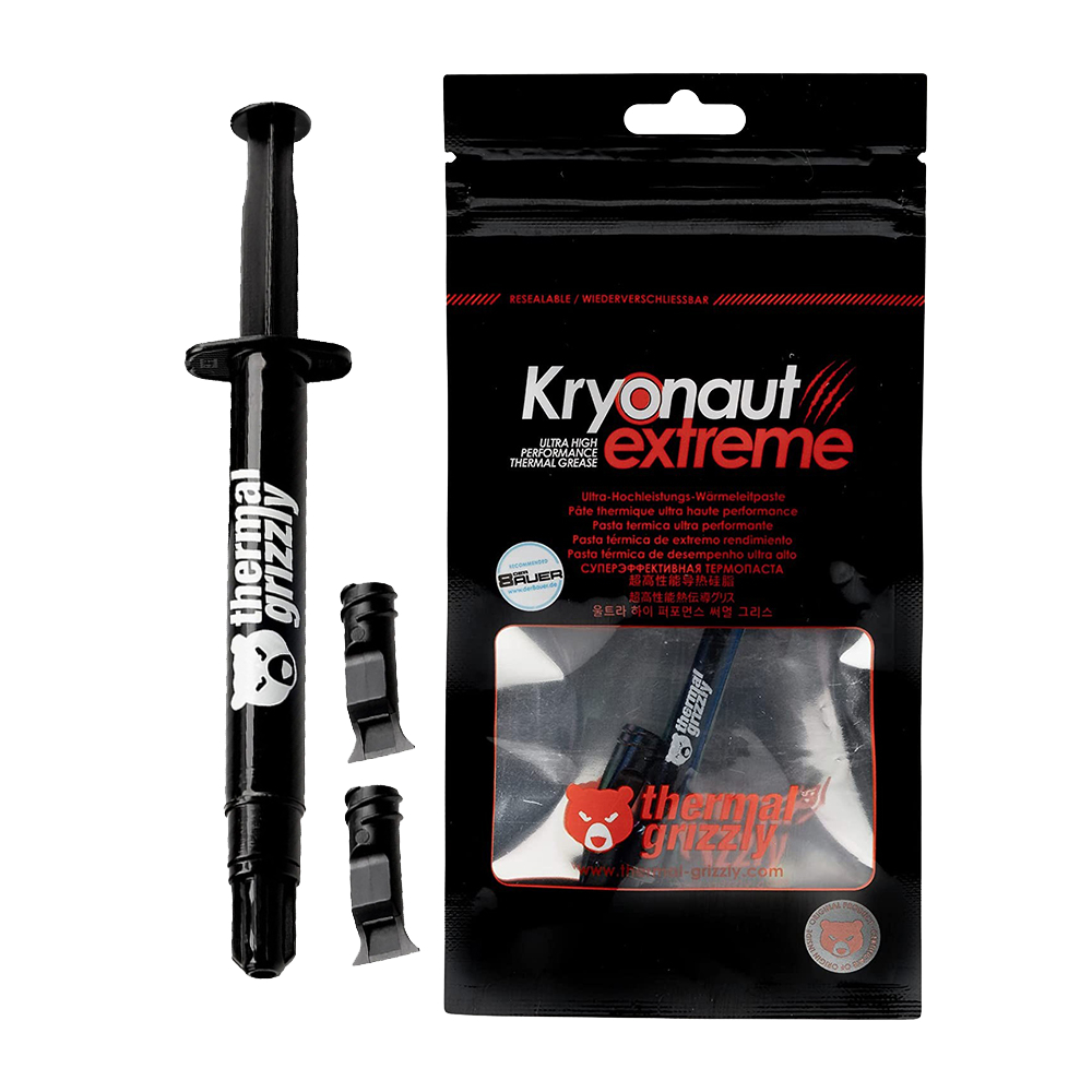 Silicone (ซิลีโคน) THERMAL GRIZZLY KRYONAUT EXTREME 2G MULTILINGUAL (VPE 50) สำหรับ CPU/GPU ระบายความร้อนแบบเย็นสุดๆ