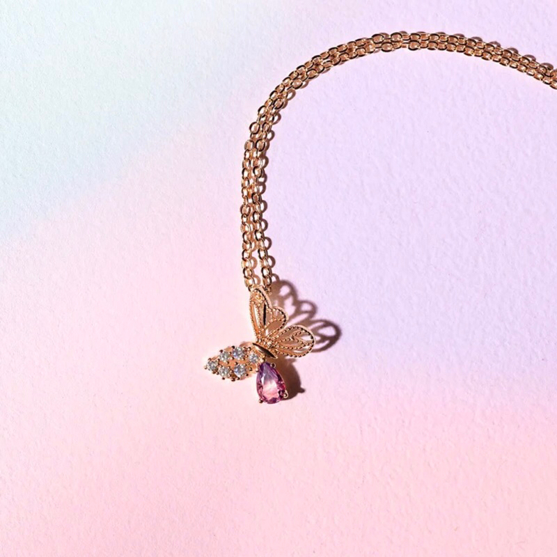 lacia.bkk - Crystal Butterfly necklace สร้อยคอผีเสื้อ