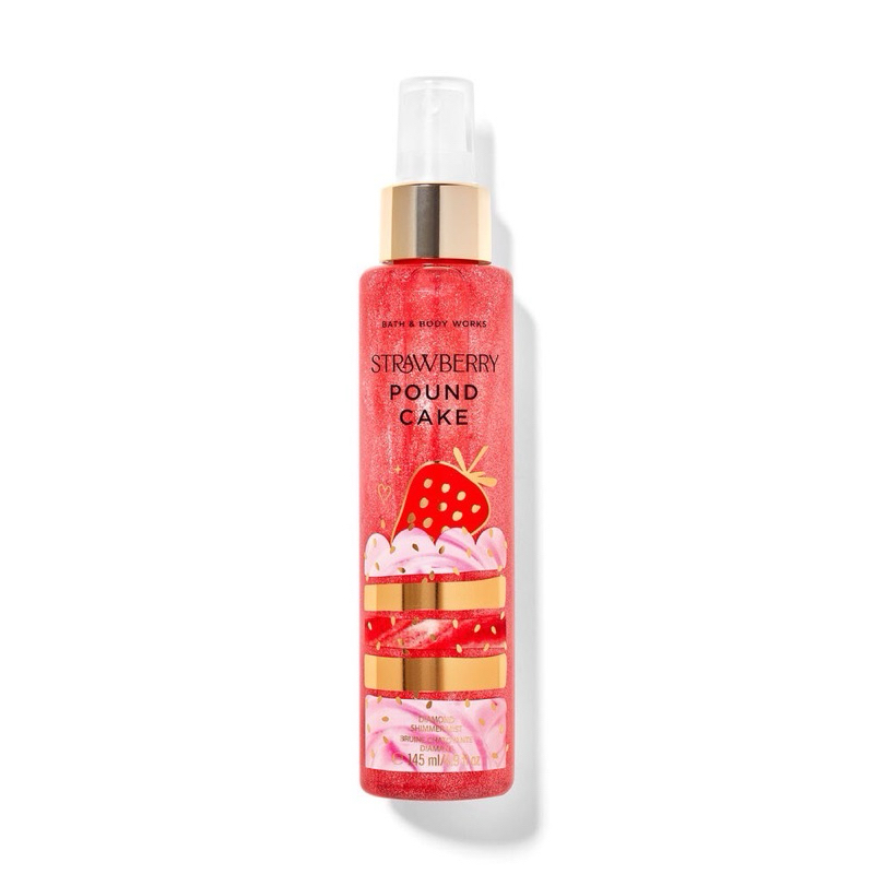 Bath & Body Works Strawberry Pound Cake Diamond Shimmer Body Mist 145ml. ของแท้