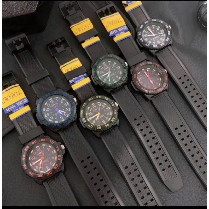 นาฬิกาข้อมือ Aopol แท้ กันน้ำได้100% (เข็มมีพลายน้ำ) ใส่ได้ทั้งชายและหญิง สไตร์แฟชั่น รุ่นA-639