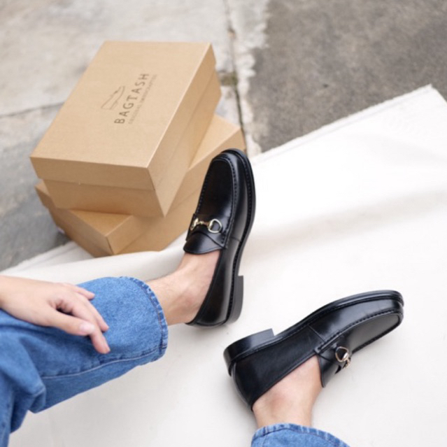 HOBB black semi premium รองเท้าหนังสีดำ