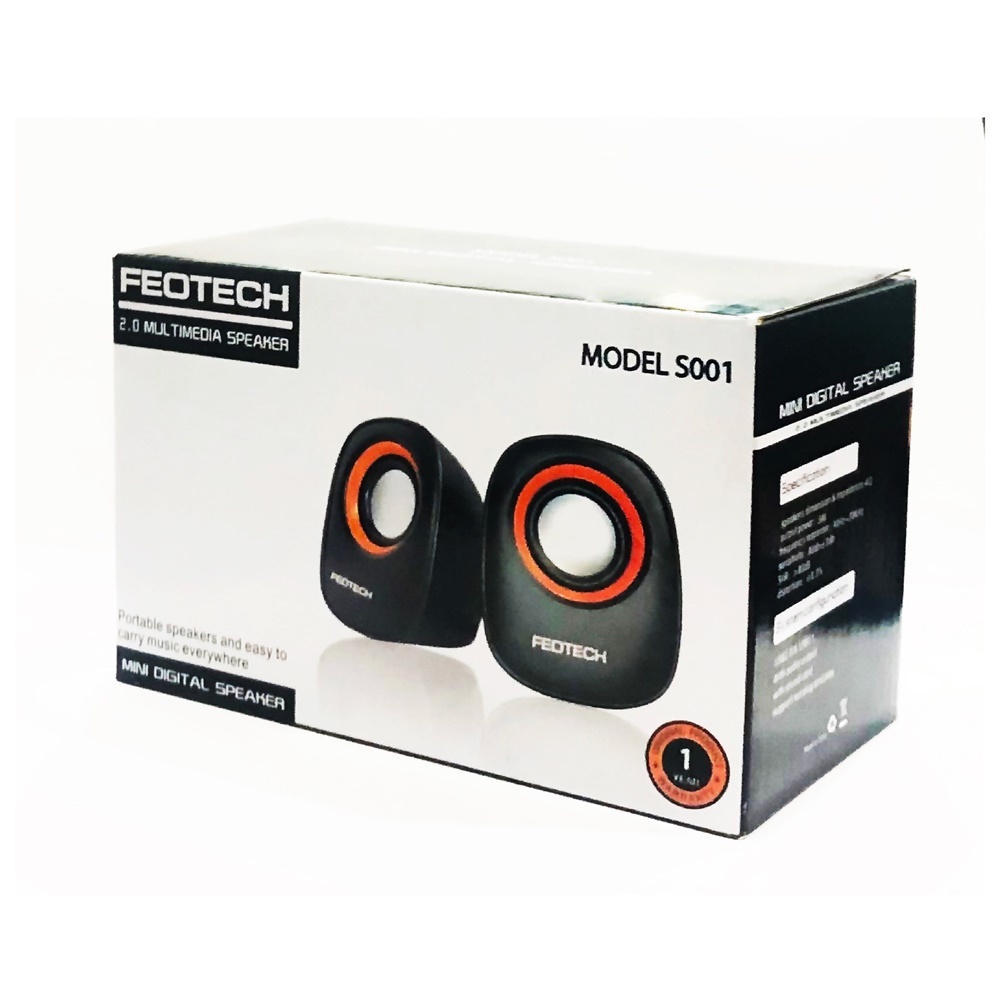 S001 Multimedia Speaker ลำโพงคอมพิวเตอร์  แบบมีสาย USB 2.0 สายต่อ 3.5MM