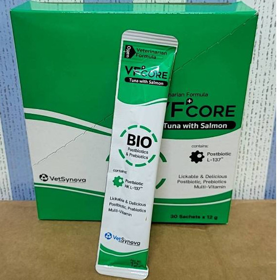 VFcore แบ่งขาย 1 ซอง อาหารเสริม ในรูปแบบคล้ายขนมแมวเลีย ทานง่าย VF core